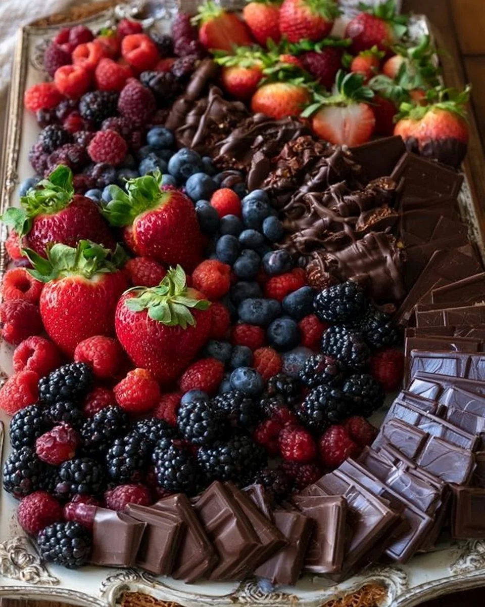 Chocolate Berry Platter Ideas for a DIY Fruit Platter