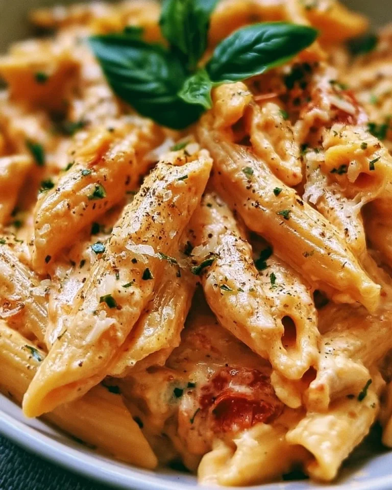 Creamy Tomato Ricotta Pasta served in a bowl garnished with fresh basil.