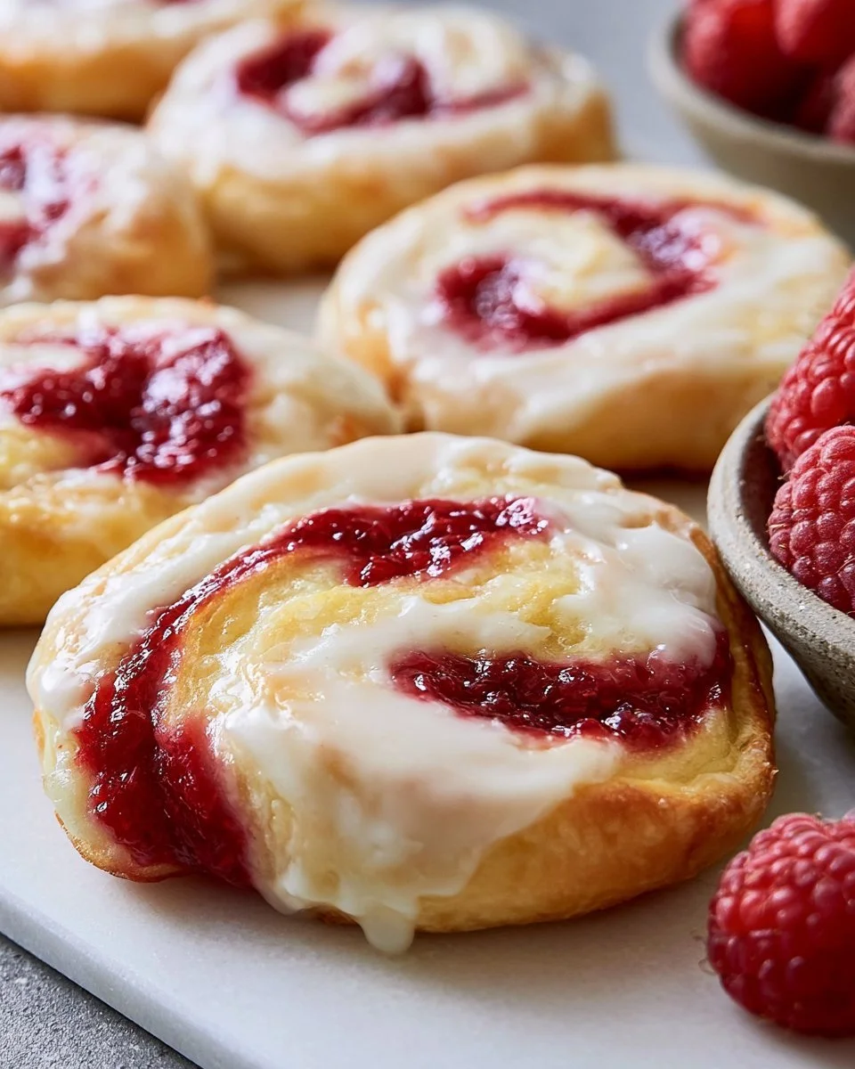 Lemon Raspberry Cream Cheese Danish Rolls Recipe