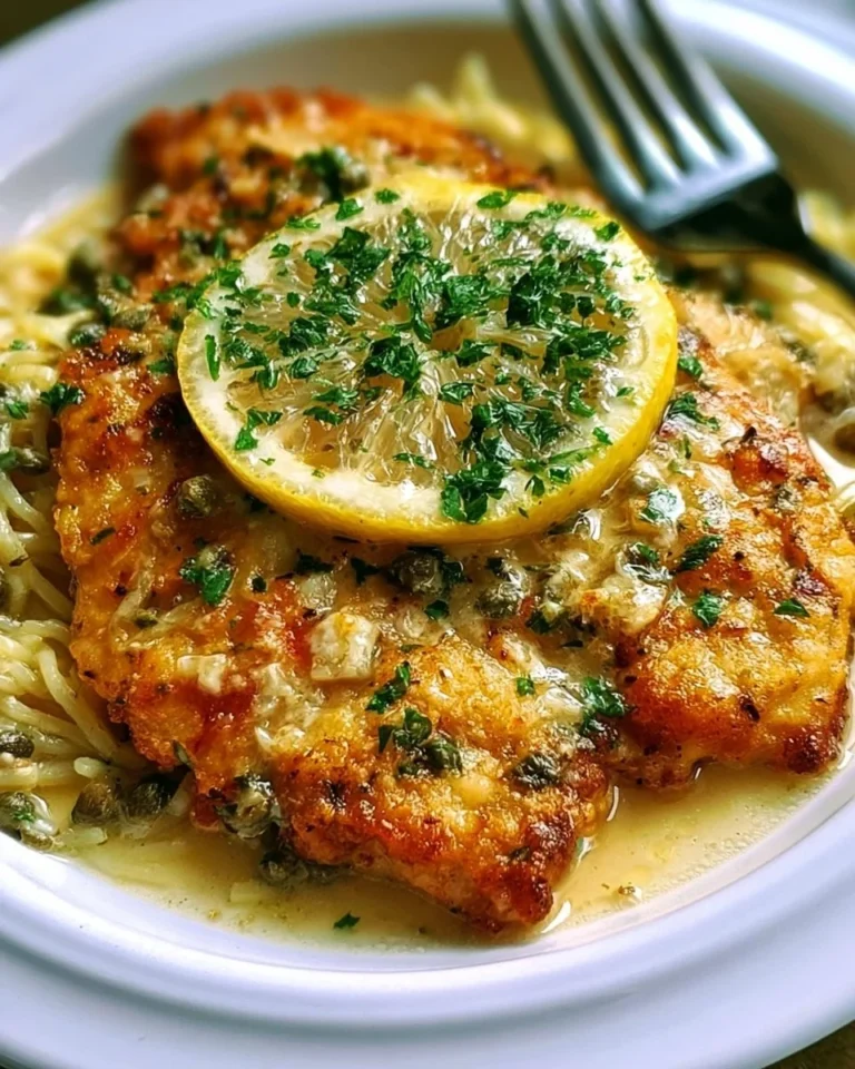 Delicious Chicken Piccata with Lemon Sauce served on a plate