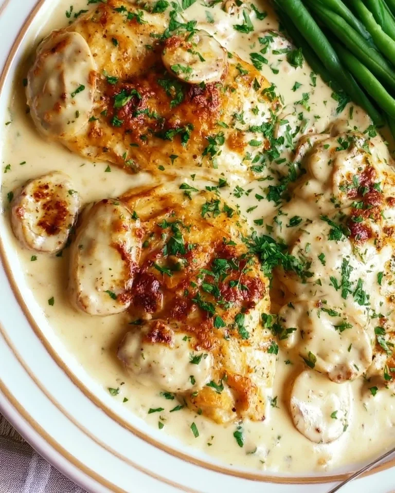 Cream Cheese Chicken dish served with vegetables on a plate
