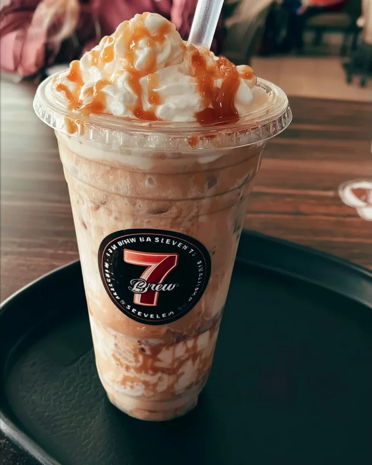 Custom coffee options available at 7-Eleven with sweet flavors.