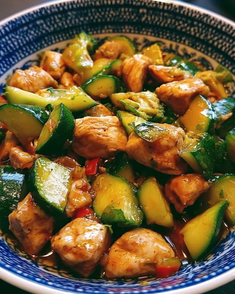 Easy chicken stir-fry with zucchini and colorful vegetables