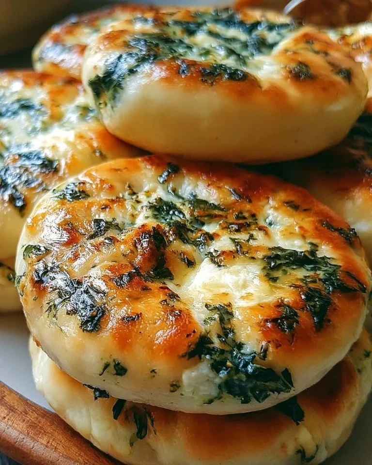 Delicious spinach cottage cheese flagels served on a plate