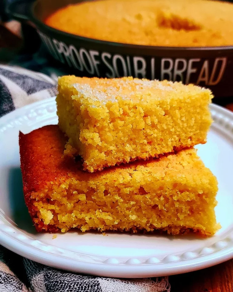Foolproof Southern cornbread served on a rustic wooden table