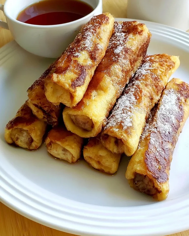 Delicious French Toast Roll-Ups recipe with fillings and syrup