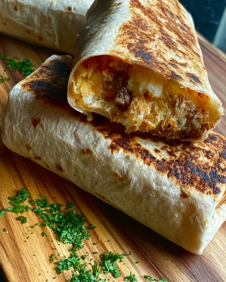 Grilled breakfast burritos sizzling on the BBQ