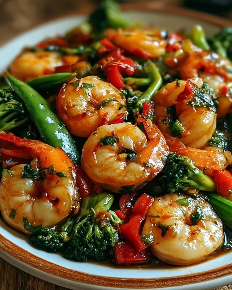 Healthy Garlic Shrimp Stir Fry Recipe