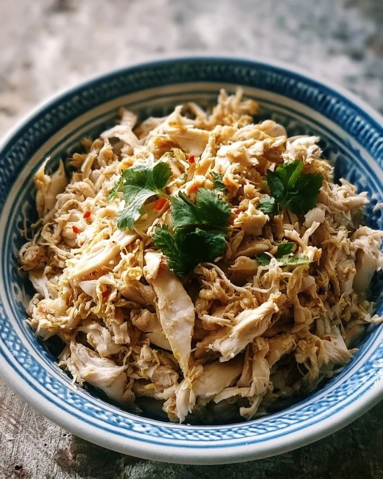 Delicious shredded chicken ready for tacos or salads