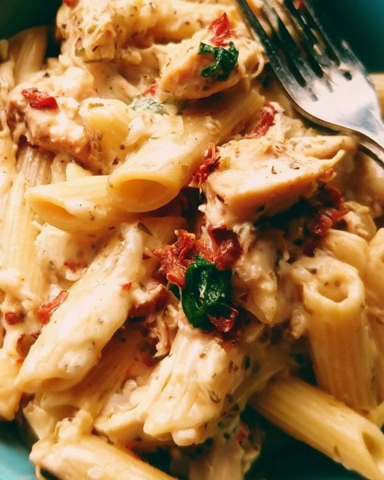 Delicious Marry-Me Chicken Pasta garnished with herbs and served on a plate