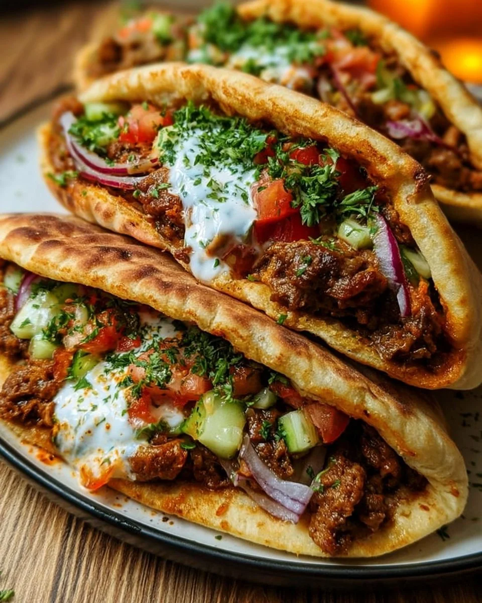 Mediterranean Beef Pita Pockets Recipe