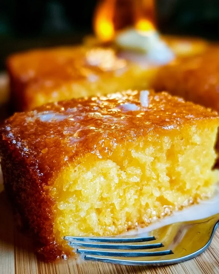 Deliciously moist honey cornbread served warm with butter