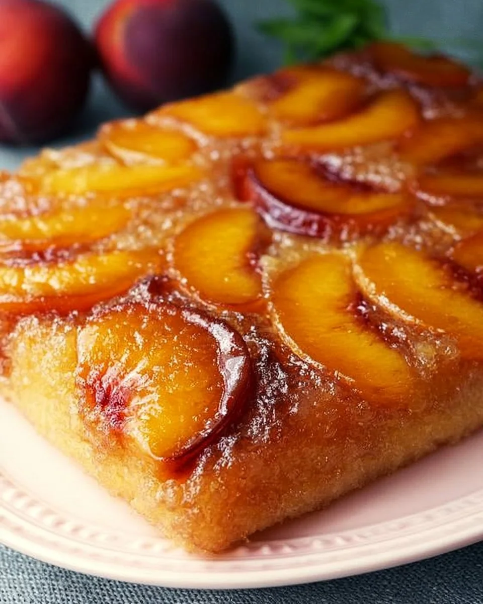 Peach Upside-Down Cake Recipe