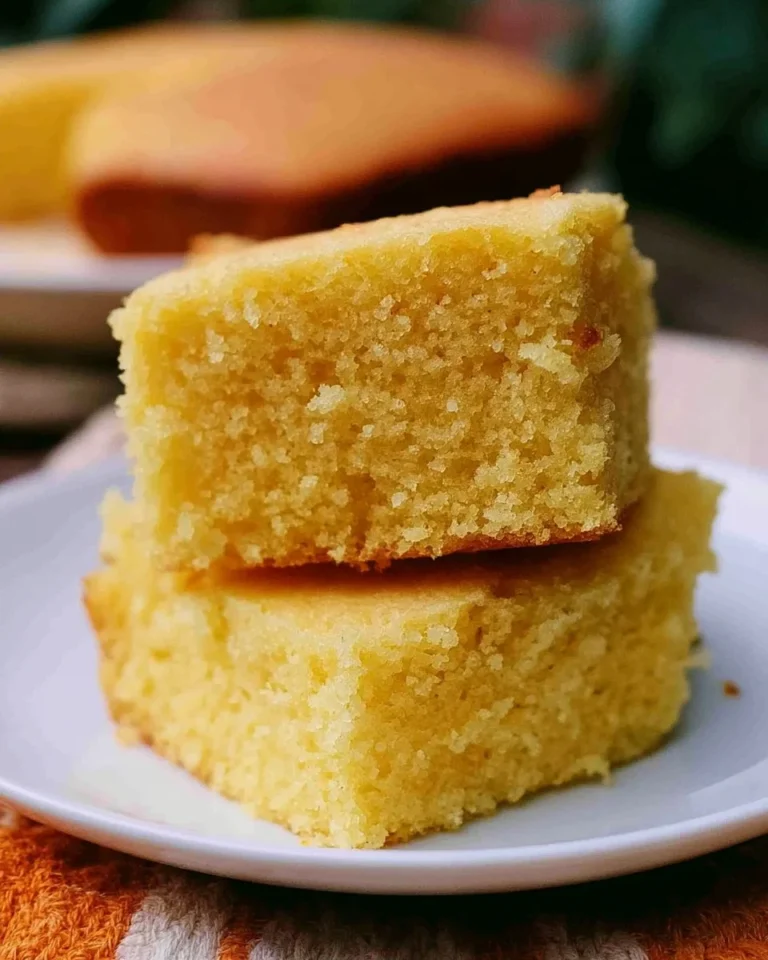 Deliciously baked cornbread with golden crust and fluffy texture.