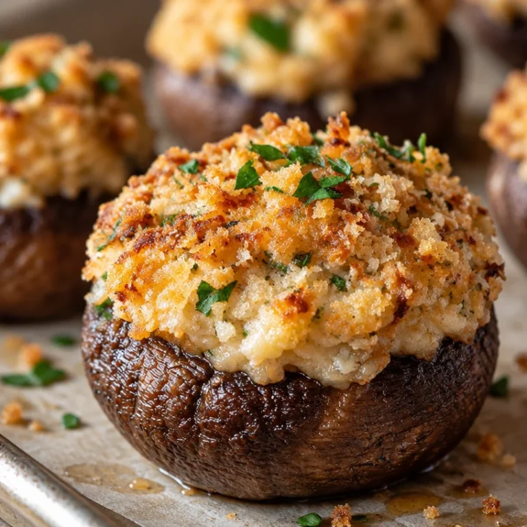 Delicious Boursin stuffed mushrooms on a platter, perfect for appetizers.